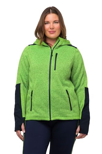 Ulla Popken Damen große Größen Übergrößen Plus Size Fleecejacke, Reflektordruck, Kapuze, Daumenloch hellgrün 50+ 807800429-50+ Ulla Popken Damen große Größen Übergrößen Plus Size Fleecejacke, Reflektordruck, Kapuze, Daumenloch hellgrün 50+ 807800429-50+ von Ulla Popken