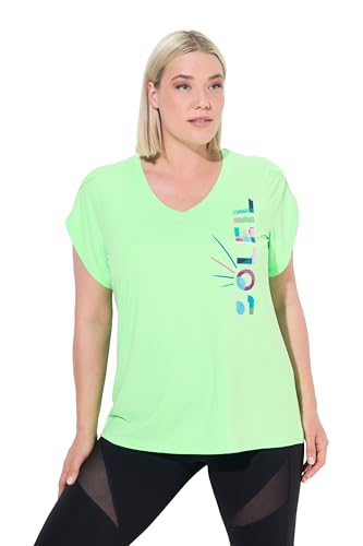Ulla Popken Damen große Größen Übergrößen Plus Size Funktionsshirt, Soleil, Classic, V-Ausschnitt, Halbarm neon Spearmint 54+ 829949417-54+ Ulla Popken Damen große Größen Übergrößen Plus Size Funktionsshirt, Soleil, Classic, V-Ausschnitt, Halbarm neon Spearmint 54+ 829949417-54+ von Ulla Popken