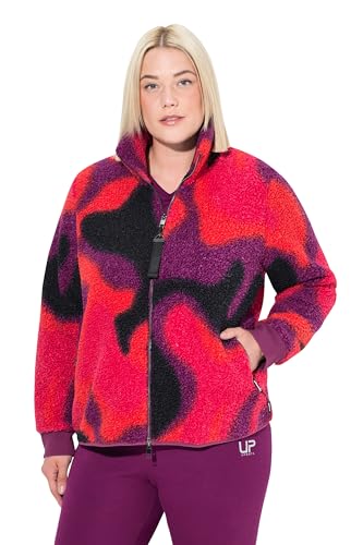 Ulla Popken Damen große Größen Übergrößen Plus Size HYPRAR Fleecejacke, Stehkragen, Reißverschlusstaschen beerenpink 50+ 823094839-50+ von Ulla Popken