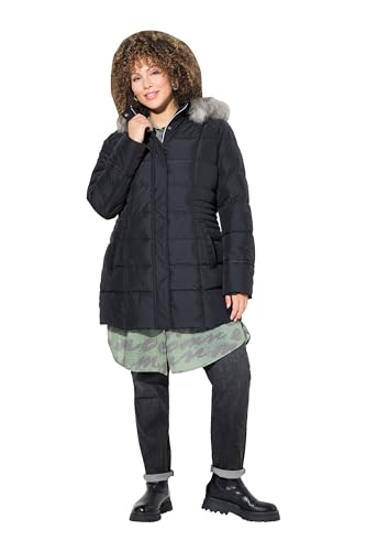 Ulla Popken Damen große Größen Übergrößen Plus Size HYPRAR Funktions-Steppjacke, wasserabweisend, Kapuze von Ulla Popken