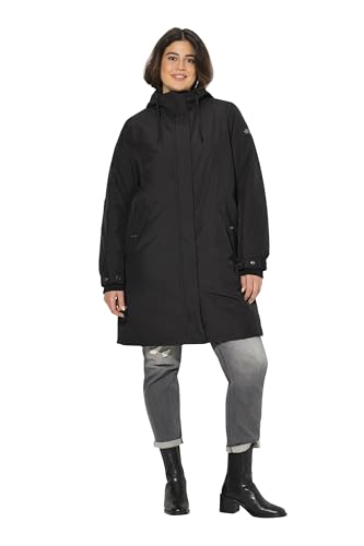 Ulla Popken Damen große Größen Übergrößen Plus Size HYPRAR Funktionsjacke, A-Linie, recycelt, 2-Wege-Zipper schwarz 46+ 821289130-46+ von Ulla Popken