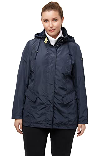 Ulla Popken Damen große Größen Übergrößen Plus Size HYPRAR Funktionsjacke, Stehkragen, Kapuze, 2-Wege-Zipper marine 50+ 816563130-50+ von Ulla Popken