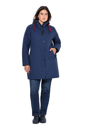 Ulla Popken Damen HYPRAR Funktionsjacke, wasserdicht, 2-Wege-Zipper Mantel, Marine, 54-56 von Ulla Popken