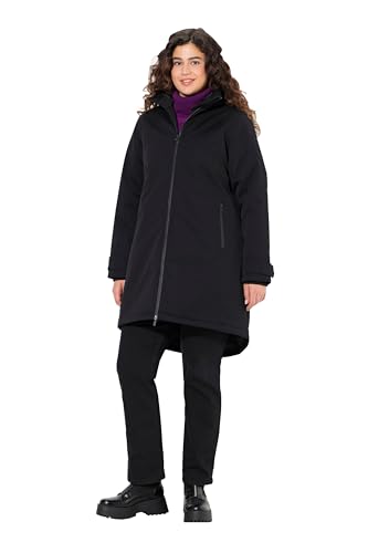 Ulla Popken Damen große Größen Übergrößen Plus Size HYPRAR Funktionsjacke, wasserdicht, 2-Wege-Zipper schwarz 42+ 833341100-42+ von Ulla Popken