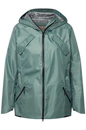 Ulla Popken Damen große Größen Übergrößen Plus Size HYPRAR Funktionsjacke, wasserdicht, Bionic-Finish, Kapuze mintgrün 58+ 807794186-58+ von Ulla Popken