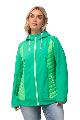 Ulla Popken Damen große Größen Übergrößen Plus Size HYPRAR Hybrid-Kapuzenjacke, wasserabweisend frühlingsgrün 54+ 824194430-54+ von Ulla Popken