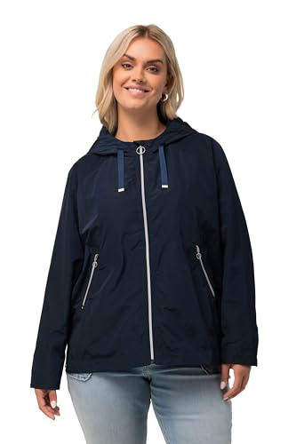 Ulla Popken Damen große Größen Übergrößen Plus Size HYPRAR Kapuzenjacke, wasserabweisend, Shape Memory Marine 50+ 822955130-50+ von Ulla Popken