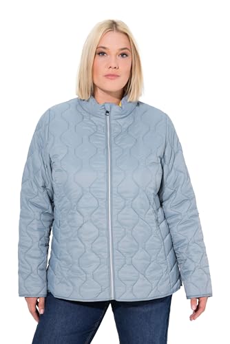 Ulla Popken Damen große Größen Übergrößen Plus Size HYPRAR Leichtstepp-Jacke, wasserabweisend, recycelt graublau 46+ 840050183-46+ von Ulla Popken