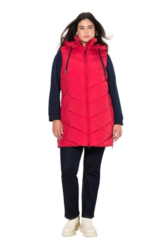 Ulla Popken Damen große Größen Übergrößen Plus Size HYPRAR Long-Steppweste, wasserabweisend, 2-Wege-Zipper salsa 46+ 834842510-46+ Ulla Popken Damen große Größen Übergrößen Plus Size HYPRAR Long-Steppweste, wasserabweisend, 2-Wege-Zipper salsa 46+ 834842510-46+ von Ulla Popken