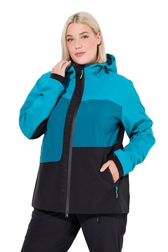 Ulla Popken Damen große Größen Übergrößen Plus Size HYPRAR Regenjacke, wasserdicht, Kapuze, Oeko-TEX schwarz 46+ 831700100-46+ von Ulla Popken