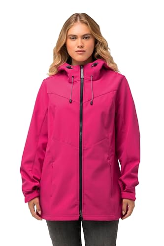 Ulla Popken Damen große Größen Übergrößen Plus Size HYPRAR Softshelljacke, Fleecefutter, 2-Wege-Zipper magentapink 46+ 816083528-46+ von Ulla Popken