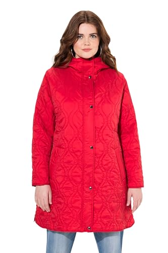 Ulla Popken Damen große Größen Übergrößen Plus Size HYPRAR Steppjacke, 2-Wege-Zipper, Kapuze, recycelt Salsa 46+ 826005530-46+ von Ulla Popken