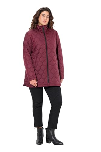Ulla Popken Damen große Größen Übergrößen Plus Size HYPRAR Steppjacke, wasserabweisend, Stehkragen weinrot 54+ 833042340-54+ von Ulla Popken