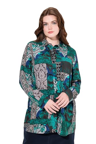 Ulla Popken Damen große Größen Übergrößen Plus Size Hemdbluse, Landhausmuster, Hemdkragen, Langarm Petrol 54+ 832158420-54+ Ulla Popken Damen große Größen Übergrößen Plus Size Hemdbluse, Landhausmuster, Hemdkragen, Langarm Petrol 54+ 832158420-54+ von Ulla Popken