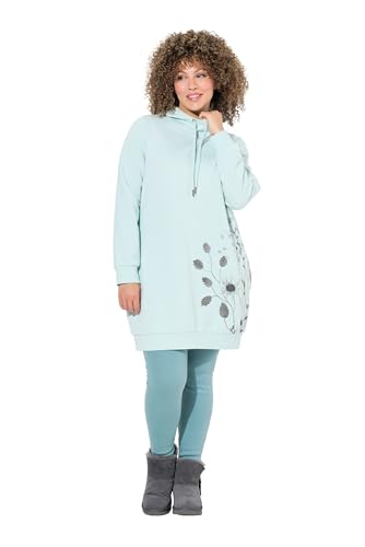 Ulla Popken Damen große Größen Übergrößen Plus Size Hoodie, Oversized, Gräser, Taschen, Langarm, Kapuzensweater gletschergrün 46+ 821963705-46+ von Ulla Popken