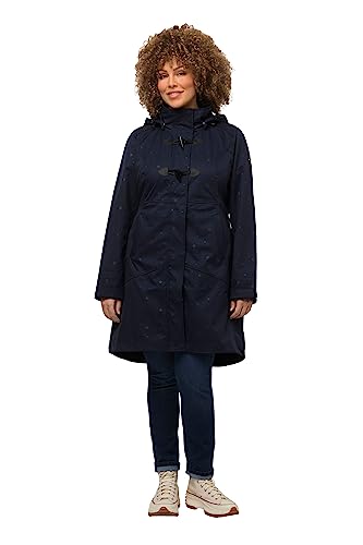 Ulla Popken Damen große Größen Übergrößen Plus Size Hyprar Softshelljacke, Sterne, wasserabweisend marine 46+ 821009130-46+ von Ulla Popken