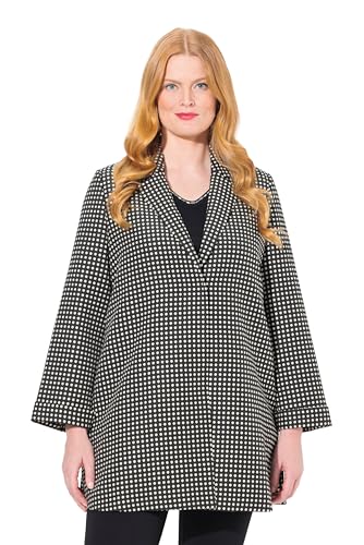Ulla Popken Damen große Größen Übergrößen Plus Size Jacquard-Jacke, A-Linie, Reverskragen, Seitenschlitze schwarz 46+ 834862100-46+ Ulla Popken Damen große Größen Übergrößen Plus Size Jacquard-Jacke, A-Linie, Reverskragen, Seitenschlitze schwarz 46+ 834862100-46+ von Ulla Popken
