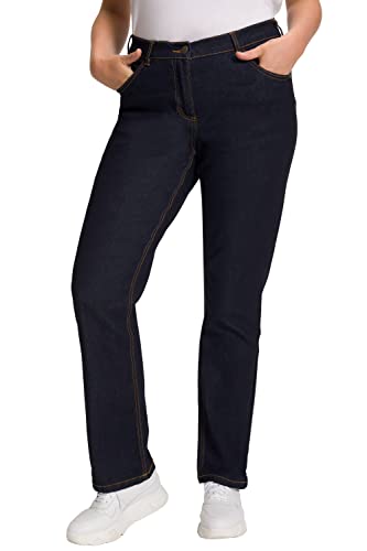 Ulla Popken Damen Straight-jeans Hose, Dark Blue Denim, 33W / 30L EU von Ulla Popken