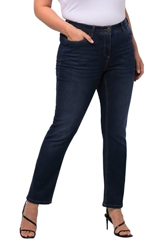 Ulla Popken Damen Slim-jeans Hose, Dark Blue Denim, 53W / 30L EU von Ulla Popken