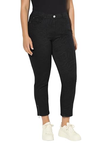 Ulla Popken Damen große Größen Übergrößen Plus Size Jeans Sarah, schmales Bein, Stretchkomfort Black 46 830312100-46 von Ulla Popken