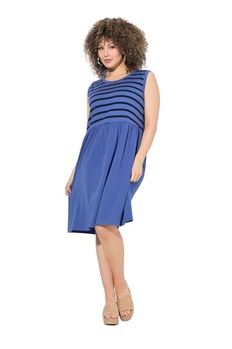 Ulla Popken Damen große Größen Übergrößen Plus Size Jerseykleid mit gestreiftem Top von Ulla Popken