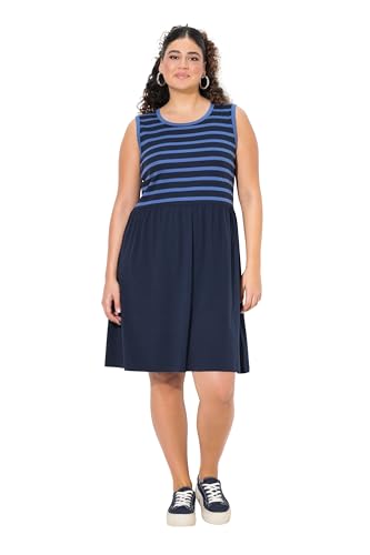 Ulla Popken Damen große Größen Übergrößen Plus Size Jerseykleid mit gestreiftem Top von Ulla Popken