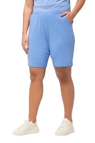 Ulla Popken Damen große Größen Übergrößen Plus Size Jerseyshorts, Taschen, Elastikbund wolkenblau 62+ 818396718-62+ von Ulla Popken