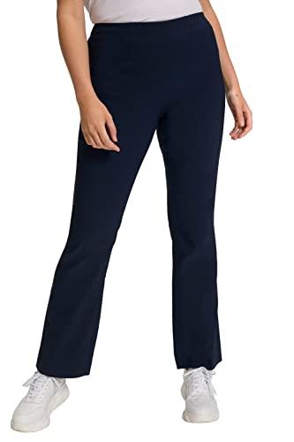 Ulla Popken Damen große Größen Übergrößen Plus Size Klassische Bengalin Hose Marine 24 615444130-24 von Ulla Popken