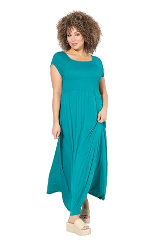 Ulla Popken Damen große Größen Übergrößen Plus Size Kleid, A-Linie, gesmokt, Carré-Ausschnitt, Halbarm Petrol 54+ 807665769-54+ Ulla Popken Damen große Größen Übergrößen Plus Size Kleid, A-Linie, gesmokt, Carré-Ausschnitt, Halbarm Petrol 54+ 807665769-54+ von Ulla Popken