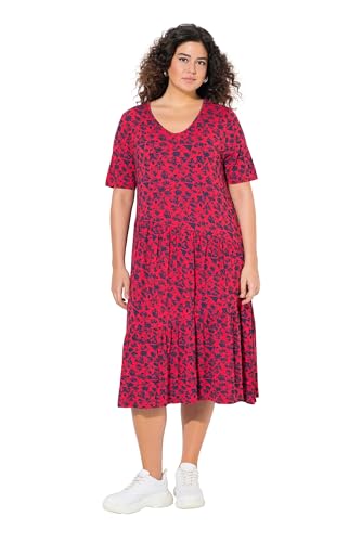 Ulla Popken Damen große Größen Übergrößen Plus Size Kleid mit asymmetrischer Volants von Ulla Popken