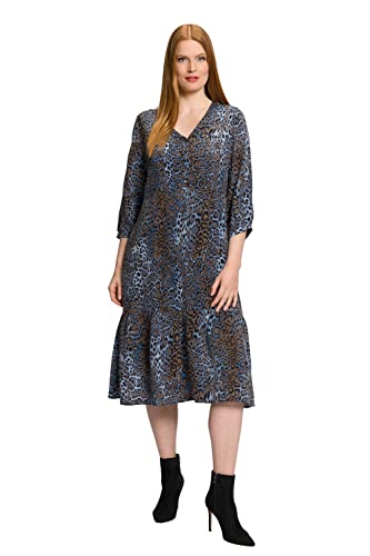 Ulla Popken Damen große Größen Übergrößen Plus Size Kleid wolkenblau 56 809616718-56 von Ulla Popken