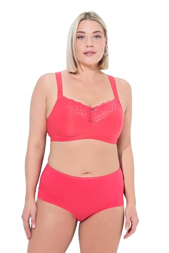Ulla Popken Damen große Größen Übergrößen Plus Size Komfort-BH, Spitze bügellos, Cup C - E pink 95F 834292523-95F von Ulla Popken