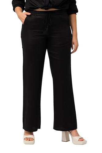 Ulla Popken Damen Leinenhose Hosen, schwarz, 53W / 32L Ulla Popken Damen Leinenhose Hosen, schwarz, 53W / 32L von Ulla Popken