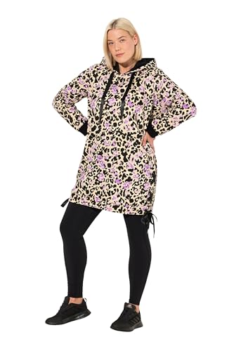 Ulla Popken Damen große Größen Übergrößen Plus Size Long-Hoodie, Leonuster, Satinbänder, Kapuze, Langarm schwarz 58+ 832309100-58+ Ulla Popken Damen große Größen Übergrößen Plus Size Long-Hoodie, Leonuster, Satinbänder, Kapuze, Langarm schwarz 58+ 832309100-58+ von Ulla Popken