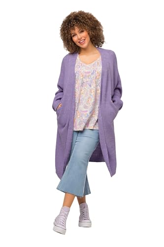 Ulla Popken Damen Long, Eggshape, Oversized, Fledermausarm Strickjacke, Lavendel, 50-52 von Ulla Popken