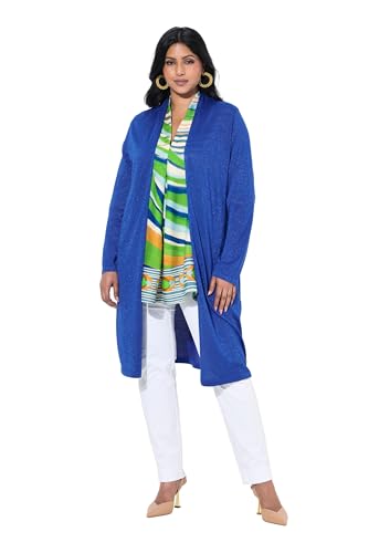 Ulla Popken Damen große Größen Übergrößen Plus Size Long-Strickjacke, offene Form, V-Ausschnitt, Stehkragen blauviolett 54+ 831055736-54+ Ulla Popken Damen große Größen Übergrößen Plus Size Long-Strickjacke, offene Form, V-Ausschnitt, Stehkragen blauviolett 54+ 831055736-54+ von Ulla Popken
