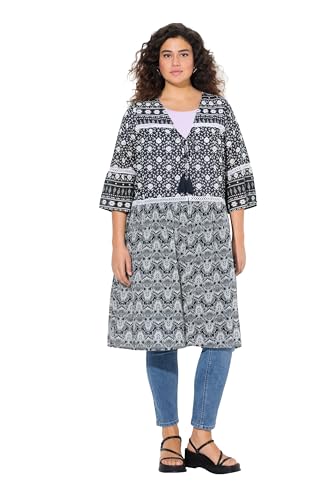 Ulla Popken Damen große Größen Übergrößen Plus Size Longjacke, Mustermix, V-Ausschnitt, 3/4-Glockenarm Marine 54+ 839756130-54+ Ulla Popken Damen große Größen Übergrößen Plus Size Longjacke, Mustermix, V-Ausschnitt, 3/4-Glockenarm Marine 54+ 839756130-54+ von Ulla Popken