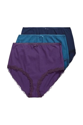 Ulla Popken Damen große Größen Übergrößen Plus Size Maxislips, 3er-Pack, Spitzenkanten, High Waist Ulla Popken Damen große Größen Übergrößen Plus Size Maxislips, 3er-Pack, Spitzenkanten, High Waist von Ulla Popken