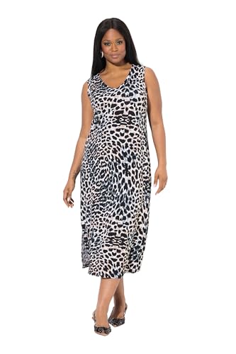 Ulla Popken Damen große Größen Übergrößen Plus Size Midi-Slinkykleid, Leo-Design, V-Ausschnitt, ärmellos schwarz 54+ 840029100-54+ Ulla Popken Damen große Größen Übergrößen Plus Size Midi-Slinkykleid, Leo-Design, V-Ausschnitt, ärmellos schwarz 54+ 840029100-54+ von Ulla Popken