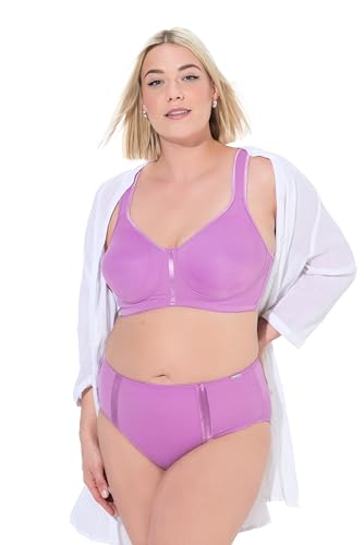 Ulla Popken Damen große Größen Übergrößen Plus Size Midislip, Mikrofaser, Satinstreifen von Ulla Popken