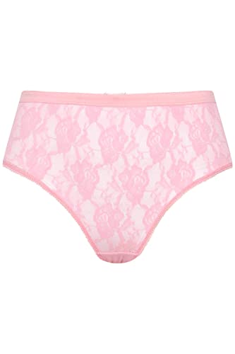 Ulla Popken Damen große Größen Übergrößen Plus Size Midislip, vorne aus Spitze, höher geschnitten Flamingo pink 50+ 813651510-50+ von Ulla Popken