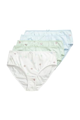 Ulla Popken Damen große Größen Übergrößen Plus Size Midislips, 5er-Pack, Blumen/einfarbig von Ulla Popken