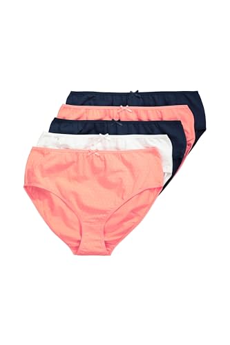 Ulla Popken Damen große Größen Übergrößen Plus Size Midislips, 5er-Pack, Punkte/einfarbig von Ulla Popken