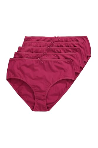 Ulla Popken Damen große Größen Übergrößen Plus Size Midislips, 5er-Pack, einfarbig, bis Gr. 66/68 von Ulla Popken