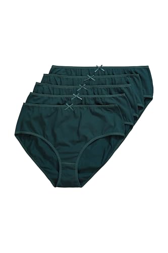 Ulla Popken Damen große Größen Übergrößen Plus Size Midislips, 5er-Pack, einfarbig, bis Gr. 66/68 von Ulla Popken