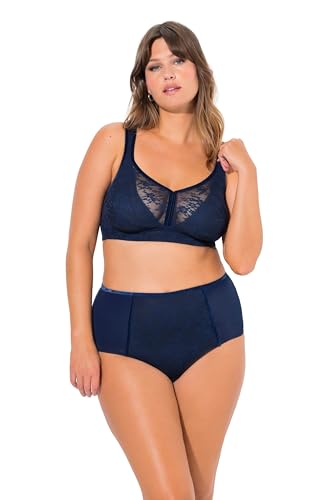 Ulla Popken Damen große Größen Übergrößen Plus Size Minimizer-BH, Spacer-Schalen, ohne Bügel, Cup C-E Nachtblau 90C 830098139-90C von Ulla Popken