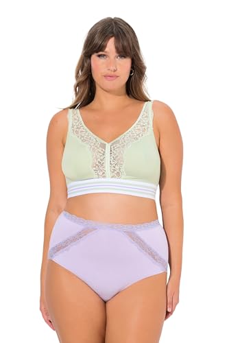 Ulla Popken Damen große Größen Übergrößen Plus Size Minimizer-Bralette, Spitze, ohne Bügel hellgrün 85F 803815410-85F von Ulla Popken