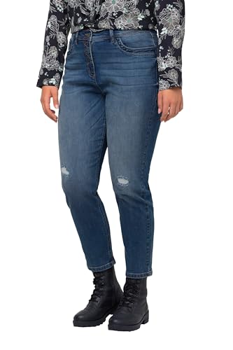 Ulla Popken Damen große Größen Übergrößen Plus Size Mom-Jeans, Stretchkomfort, 5-Pocket-Style Blue Denim 48 820070902-48 von Ulla Popken