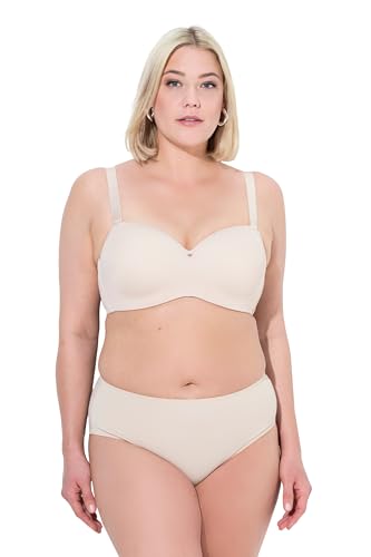 Ulla Popken Damen Multiway-BH, Softcups, Träger Abnehmbar, Cup C E, Beige, 95C EU von Ulla Popken