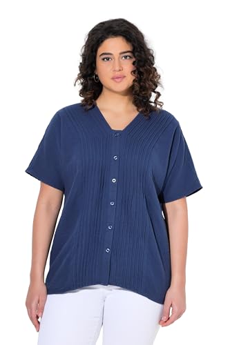 Ulla Popken Damen große Größen Übergrößen Plus Size Musselin Bluse mit Biesen von Ulla Popken